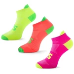 SLS3 Thin Running Socks For Women & Small-medium, Yellow/melon Orange/pink. Fixed Price $39.82.
