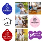 Customized Pet Tags, Aluminum Id Dog Cat Tag, Hand-painted Design. Fixed Price $34.99.