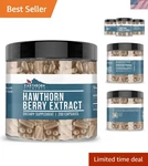 Hawthorn Berry Extract 200 Capsules, Pure & Undiluted, No Additives. Fixed Price $36.82.