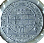 German - Durkheimer Riesenfass Gut Fur 30 Pfg. Wein Wine Token Ec 7848. Fixed Price $12.98.