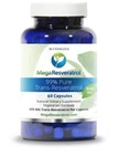 Mega 99% Pure, Micronized Trans-resveratrol, 500MG, 60 Capsules. Fixed Price $42.95.