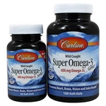 Carlson Labs Super OMEGA-3 600MG Gems, 100 + 30 Softgels. Fixed Price $31.65.