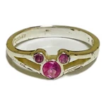 Disney Sterling 925 Silver Mickey Mouse Icon Pink Stone Ring Sz 6.75 - .08. Fixed Price $36.69.