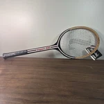 Spalding Impact 220 Wooden Racquet New Nos Natural Hide Grip Overlay. Fixed Price $62.92.