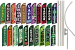 Smoke Shop Windless Advertising Swooper Flag Kit Vape E-cig Vapor. Fixed Price $79.95.