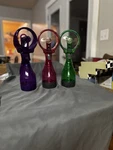 2 Cool Spray Mist Fans. Purple, Green, Pink. Lot Of 3. Fixed Price $15.00.