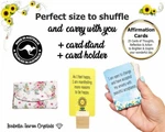 Set Of 25 Positive Affirmation Travel Pack With Cardholder & Stand. Fixed Price $21.51.