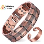 Magenergy Copper Bracelet For Men, 3X 9.0 Inch, Tread-carved+ring. Fixed Price $43.06.