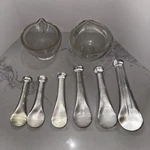 Glass Mortar (4 Oz) With Assorted Pestle Set. Fixed Price $30.00.