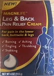 Magnilife Pain Relieving & Cream 4 Ounces - Relieves Legs/back. Fixed Price $16.95.