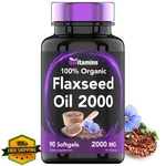 Tnvitamins Organic Flaxseed Oil Softgels, 2000MG, 90 Pcs, OMEGA-3. Fixed Price $27.99.