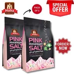 Malka Himalayan Pink Super Fine Grain Salt, 4LB-(QTY: 2, 2LBS Pouch Bags). Fixed Price $10.99.