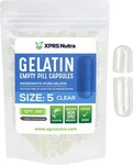 Size 5 Clear Empty Gelatin Pill Capsules Kosher Gluten-free Usa Made. Fixed Price $16.99.