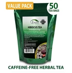 Hibiscus Tea 50 Bags Herbal Caffeine-free Value Pack Great Flavor Zokiva. Fixed Price $17.95.