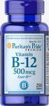 Puritan's Pride Vitamin B-12 500 Mcg Tablets Vegetarian Exp 06/27. Fixed Price $11.99.