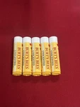 New Burts Bees Unscented Moisturizing Lip Balm - 100% Natural Origin Lot Of 5. Fixed Price $18.00.