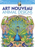 Dover Creative Haven Art Nouveau Animal Designs Coloring Book (adult Colorin.... Fixed Price $5.05.