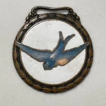 Antique Ward's Tip-top Bread Enameled Swallow Watch Fob Health Happiness Pure. Fixed Price $52.78.