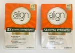 Pack Of Align 5X Extra Strength Probiotic Supplement 21 Capsules Exp: 10/27+. Fixed Price $51.99.