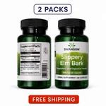 Swanson Slippery Elm Bark 400MG 60 Capsules Digestive Respiratory Support 2PACKS. Fixed Price $19.99.