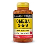 Mason Natural Omega 3-6-9 1200 Mg Fish, Flax & Borage Oils 60 Softgels. Fixed Price $16.99.