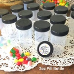 10 Plastic Pill Bottle 2 Ounce 60ML 4314 Container Black Cap Lid Decojars. Fixed Price $16.95.