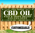Cbd Oil Pain & Joint Relief Custom Ph # Advertising Vinyl Banner Flag Sign Usa. Fixed Price $36.58.