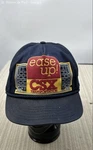 Vintage Csx Transportation "ease Up!" Navy Blue Corded Snap Back Hat Cap Vgc. Fixed Price $29.99.