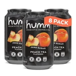 Humm Probiotic Kombucha Zero Sugar Peach Tea - 12 Fl Oz Cans, Pack Of 8. Fixed Price $59.70.