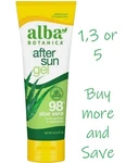 Alba Botanica After Gel 98% Aloe Vera Oz Cool Sooth Replenish Sunscreen. Fixed Price $8.30.