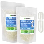 Size 000 Separated Clear Empty Gelatin Capsules Gelcaps Kosher Pills. Fixed Price $28.89.