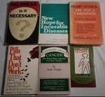 Theosophy Library Book Lot #41 - Baldness, Ulcers, Heart Attack, Cancer, Pills. Fixed Price $35.00.