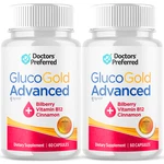 (2 Pack) Gluco Gold Blood Balance Advanced Support Glycogen Supplement 120 Caps. Fixed Price $26.95.