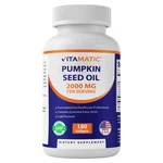 Vitamatic Pumpkin Seed Oil 2000MG Softgel Capsules Per 180 Count (pack 1). Fixed Price $23.35.