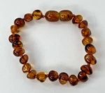 Vintage Multicolor Baltic Amber Bead Baby Bracelet With Screw Clasp 5.5". Fixed Price $17.99.