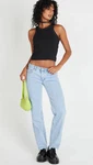 Abrand Jeans Size 29 (au 11) '99 Low Rise Straight Leg Light Blue Denim Raw Hem. Fixed Price $25.74.