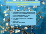Decorative Art: 68 Van Gogh Paintings On Glass Tiles LOT1OF2- You Choose The. Fixed Price $24.98.